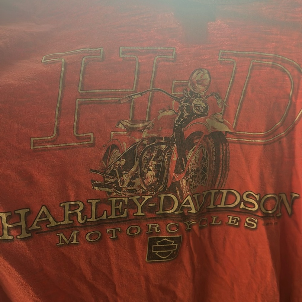 Harley Davidson Motorcycle T-shirt, double sided, Boston (size L)